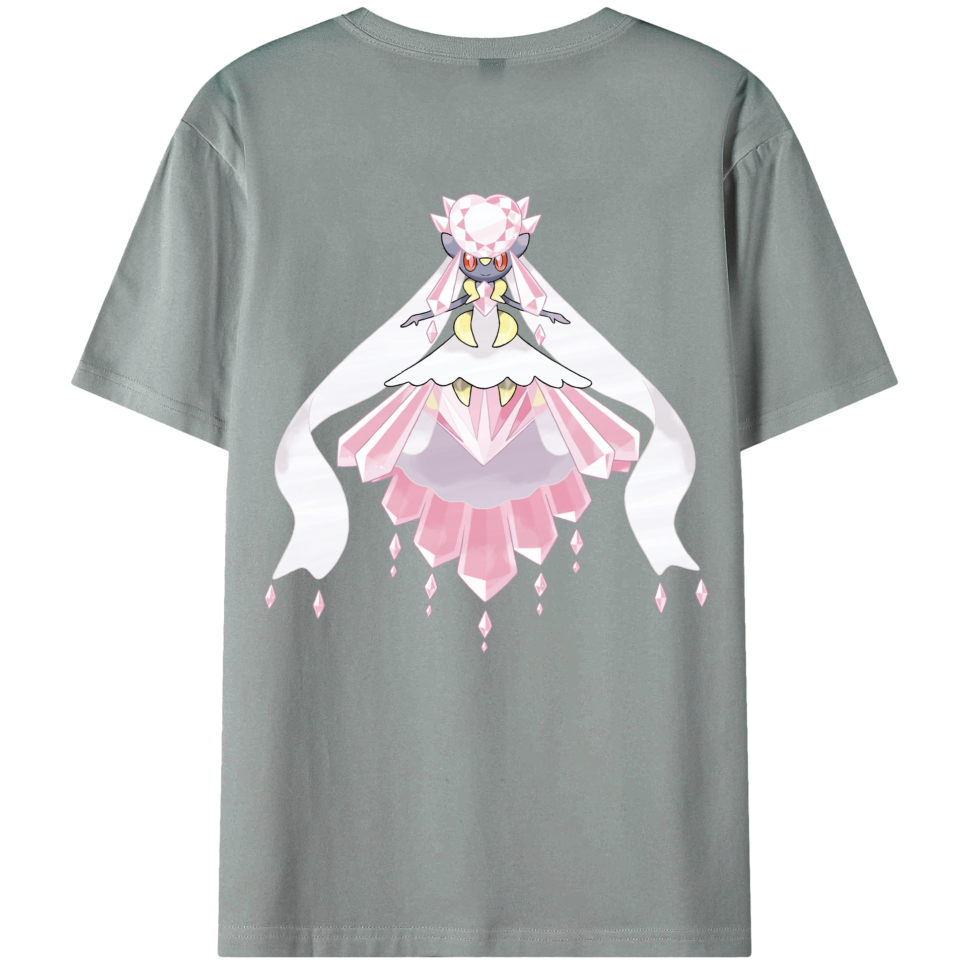 （画像用） ポケットモンスター Pokémon 綿100％ メンズ半袖Tシャツ（バックプリント） 通気性